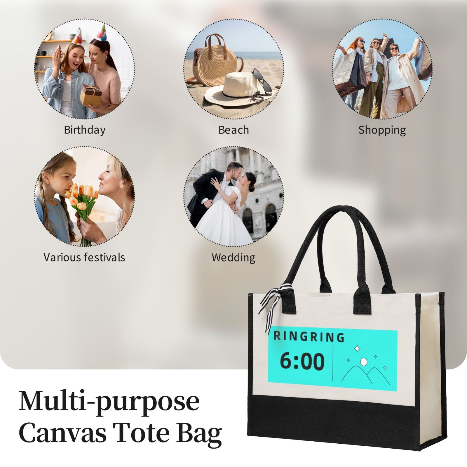 Canvas Gift Shopping Bag